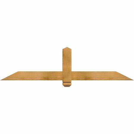Ekena Millwork Eugene Rough Sawn Timber Gable Bracket, Western Red Cedar, 60"W x 15"H x 2"D x 4"F, 6/12 Pitch GBW060X15X0204EUG00RWR